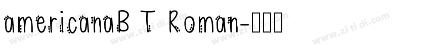 americanaB T Roman字体转换
